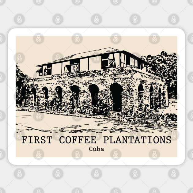 First Coffee Plantations - Cuba Magnet by Lakeric